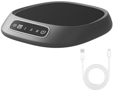 Scaldatazze da Caffè USB, Scalda Tazze Elettrico con 3 Impostazioni di Temperatura, Portatile Sottobicchiere Riscaldante Elettrico, per Caffè, Acqua, Tè, Cacao, Latte e Bevande