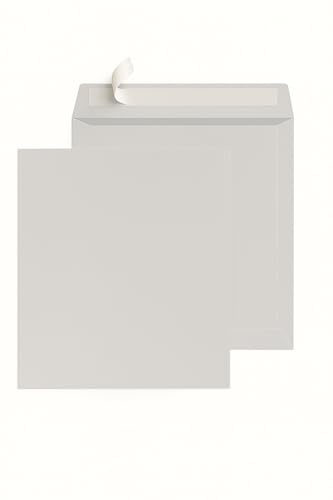 100 x Stück HK Briefumschläge Papier weiße ohne Fenster DIN C4 229 x 324 mm Papierstärke: 90 g/m² Briefumschlag Umschlag Brief Verschlussart: Selbstklebung mit abziehbarem Streifen (100)