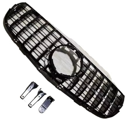 Nieren Schwarz Kühlergrill Frontgrill-Einlassgitter Im GT-Stil Für Benz Für GLC-Klasse X253 (2015–2019), GLC250 300 350 GLC43 Und Für AMG Front Grille(Gloss Black)
