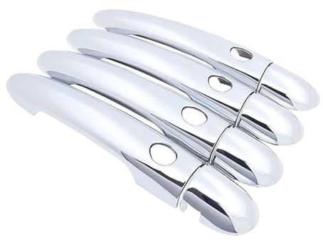 JBPIHZT Poignées De Porte Chromées pour Renault pour Clio 3 III 2005 2006 2007 2008 2009 2010 2011 2012 2013 2014(Style i)