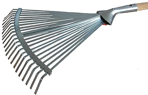 AKRD Laubrechen Zinken Metal Laubharke Rechen Rasenrechen Harke 30-47 cm 22 Zinken