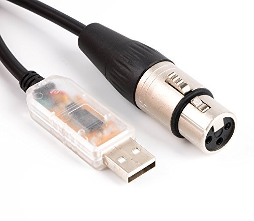 FTDI USB Rs485 XLR Dmx512 - Cable controlador de equipo de iluminación de escenario DIY para SGM Dmxking Dmxcontrol Freestyler Download (longitud: 1,8 m)