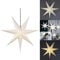 Star Weihnachtsstern Frozen Trading, 3D Papierstern Weihnachten in Weiß, Dekostern zum Aufhängen mit Kabel, E14 Fassung, Ø: 70 cm