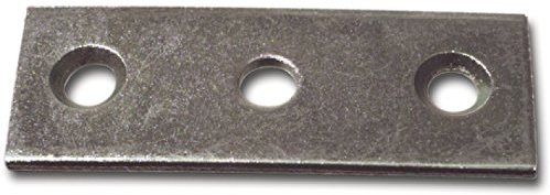 Schließblech für Aufspreizstangen, 16 x 53 mm, Loch ø 9 mm, Stahl blank | Fensterverschluss Zubehör