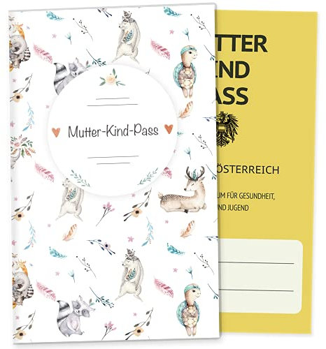 OLGS Mutter-Kind-Pass 3-teilige Hülle | Boho Freunde, Stilvolle Schutzhülle, Schwangerschaft Geschenkidee, MuKiPa (MuKi-Passhülle Österreich ohne Personalisierung, Boho Muster)