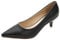 WUIWUIYU Women's Girls' Fashion Pointed Toe Kitten Heel Pump Shoes Size 5.5 Black