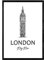 Nacnic Poster London - Big Ben. Blätter mit Denkmälern von Städten. A3 Größe