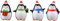 4 Stück Cupcake-Topper Für Weihnachten Weihnachts-Pinguin-Ornamente Mini-Pinguine-Figuren Gartensprüher Wasserkocher Weihnachtsdekorationen Weihnachtsfiguren Kleine Tiere Werkzeug