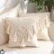 KOZYLAND Kissenbezüge, Makramee-Kissenbezug, gewebt, Boho-Kissenbezug für Bett, Sofa, Couch, Bank, Auto, Heimdekoration, bequem, quadratisch, mit Quasten, Set mit 2 dekorativen Kissenbezügen