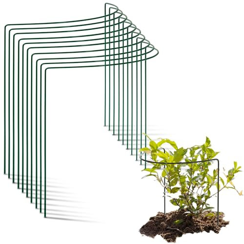 Novatool 10 Strauchstütze halbrund 40 cm Ø50 cm hoch grün Staudenhalter Blumenhalter Rankengewächs Pflanzenstütze Blumenstütze Staudenstütze Rankhilfe Strauchhalter Rosenstütze