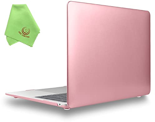 UESWILL Case for MacBook Air 13 inch M1 2018-2021, Rose Gold | Model A2337 (M1) A2179 A1932 Matte Smooth Silky Touch Washable, Includes Hard Shell Case + Microfiber Cloth