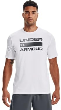 Under Armour Mens Short-Sleeve Graph Herren Ua Team Issue Wordmark Kurzarm-Oberteil, Wht, 1329582-100, 4XL, White/Black/Black