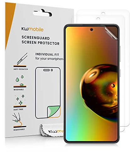 kwmobile 3X Displayschutzfolie kompatibel mit Samsung Galaxy A52 / A52 5G / A52s 5G Folie - klare Schutzfolien Set in transparent