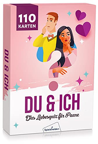 Spielehelden Du & Ich – Das Liebesquiz | Beziehungs- Quiz für Paare | Quiz Spiel Erwachsene | Spiele für Paare zu zweit Ideen | Geschenk Mann o. Frau | Liebe