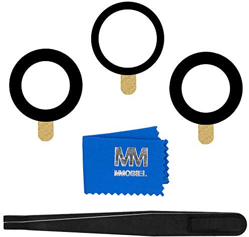 MMOBIEL Lentille en Verre pour Caméra Arrière Compatible avec iPhone 13 Pro / 13 Pro Max 2021 Vitre Appareil Photo avec Double Face Adhésif Pincettes et Chiffon Inclus