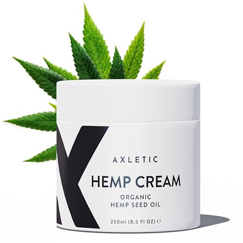 AXLETIC Kühlende Sportsalbe für müde Muskeln - als natürliche Schmerzgel Alternative mit Hanfsamenöl + Magnesium, Täglicher Schmerzsalben Ersatz für Sportler, Kühlsalbe, Gelenksalbe, Sportgel [250ml]