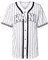 Karl Kani Herren KM221-115-2 Serif Pinstripe Baseball Shirt White, M