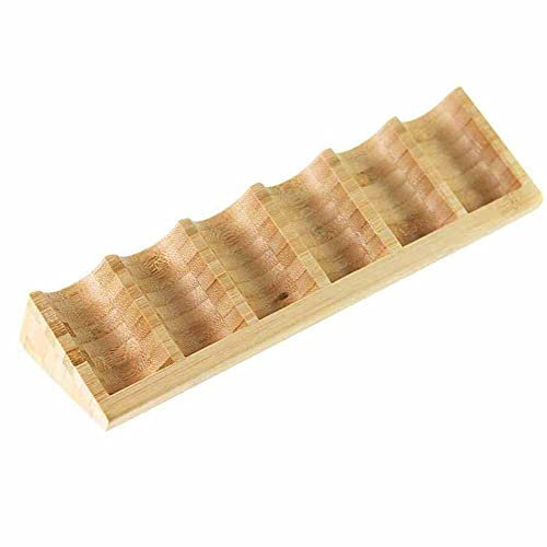 luzen 1 x Regal mit 6 Fächern für ätherische Öle, Schreibtisch-Regal aus Holz, für ätherische Öle, Flaschen, Präsentationsständer für ätherische Öle, Nagellack-Organisation und Präsentation
