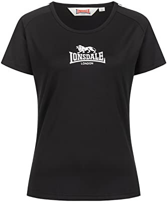Lonsdale Damen Halyard T-Shirt, Black/White, M EU