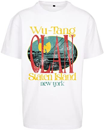 Mister Tee Herren T-Shirt Wu Tang Staten Island Oversize Tee White M