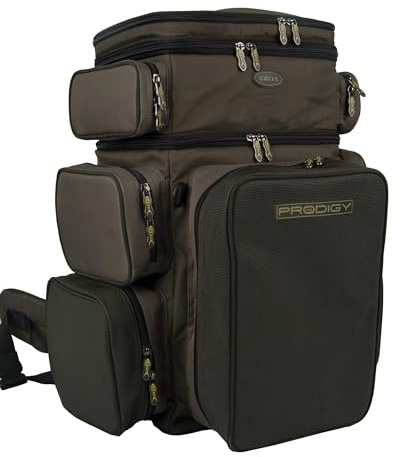 Greys Prodigy Tackle Base Fishing Rucksack | Ultimate Tackle Storage & Transport Rucksack for River, Lake & Coastal Fishing | Insulated Bait Compartment | Fits Klip-Lok Boxes | Padded Back Support