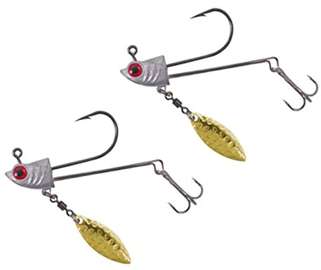 Hameçon de pêche Appât Jig Hameçons 7g/9g/15g Jig Hameçon Simple 3D Yeux Rouges Crochets avec Treble Hameçon Cuillère Pivotant Leurre for Matériel de Pêche 2/pcs Crochets à Ver Simple et Pratique