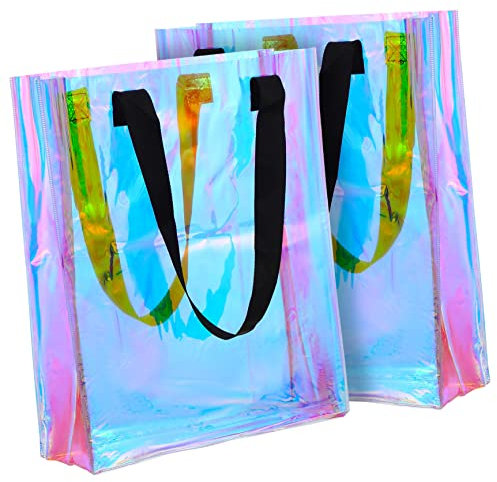 HAPINARY 2 Stk Lasertasche Tasche Transparent Transparente Tasche Durchsichtiger Handtasche Geometrische Tasche Durchsichtige Tasche Bauchtasche Bib Bag Pvc Fräulein Strandtasche