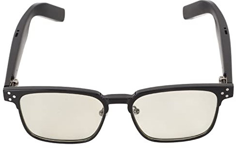 für Bluetooth 5.3 Smart Brillen, Kabellose Audio Brillen, Anti Blaulicht Brillen mit Offenem Lautsprecher, IPX4 wasserdichte Stereo Freisprecheinrichtung Zum Abspielen von Musik (Schwarzer Rahmen)