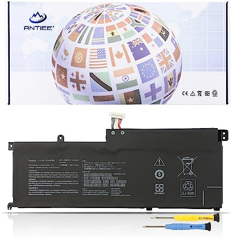 ANTIEE C41N2002 64Wh Laptop Batterie per Asus ZenBook Pro 15 UX535 UX535L UX535LH UX535LH-BH74 UX535LH-AP1871T UX535LI-0193G10870H UX535LI-BN010 UX535LI-BN025T 0B200-03770100 4ICP7/54/64 15.4V