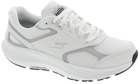 Skechers Damen Go Run Consistent 2.0 Vorteil Sneaker, Blanc argenté, 38.5 EU
