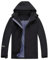 Ynport Crefreak Hommes Extérieur Imperméable Veste de Pluie Respirante Doublée de Randonnée Manteau de Pluie Coupe-vent Avec Capuche Détachable et Poche à Fermeture éclair, Noir, M