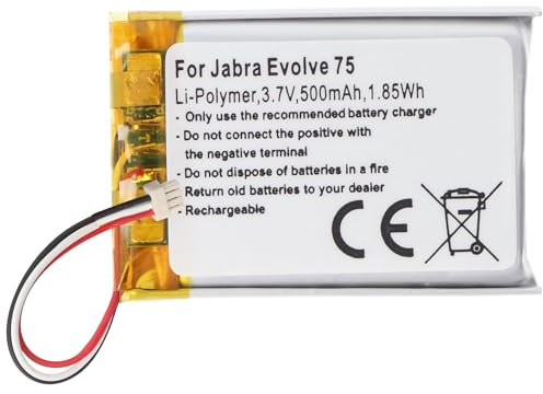 Akku kompatibel mit Jabra Evolve 75 Headset, Jabra AHB572535PST, Li-Polymer, 3,7V