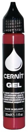 CERNIT CE1500030400C - Flakon Gel Modelliermasse (Polymer) 30ml, ofenhärtend, sofort gebrauchsfähig, für DIY, Schmuck, Figuren, für Einsteiger und Hobbykünstler, Rot, 1 Stück