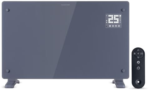 Devola Wifi Enabled Smart Electric Glass Panel Heater 2000G | Wall Mounted Radiator & Free Standing Low Energy Heater, Works With Alexa | Lot 20 complaint, DVPW2000G (2000, Watts)