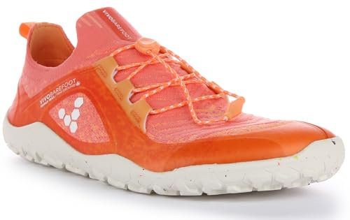 Vivobarefoot Primus Trail Knit FG Men's Knit Trail Running Trainers (Orange, EU 44)