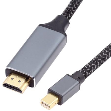 chenyang Câble de moniteur Mini DisplayPort 1.4 avec entrée hôte vers HDMI 2.1 sortie d'affichage 8K 60 Hz UHD 4K 1,8 m