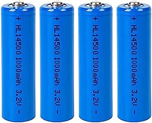 3,2 V 14500 LiFePO4 1000 MAh 4 Piles Rechargeables De Taille AA pour Lampes Solaires (3,2 V 1000 MAh)