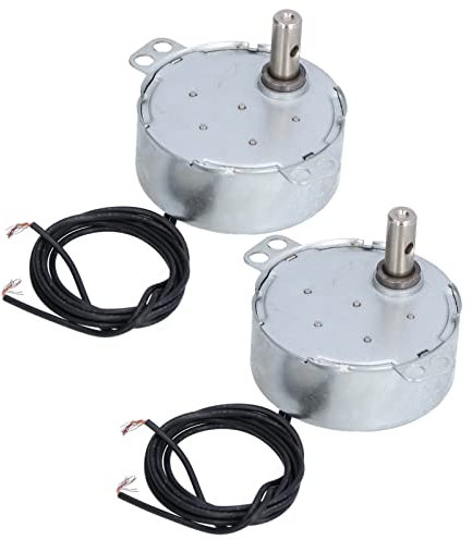 CW Motor, 2Pcs Synchronous Motor, Mini 15-18R MIN CW CCW Rotation Gear Motor, Mainly Used for Electric Fans, 4W AC220-240V 50TYC, Fan Motors