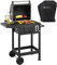 Juskys Barbecue au charbon de bois Missouri avec couvercle - Grande surface de cuisson, grille, bac à charbon réglable - Barbecue à charbon Barbecue chariot avec roulettes & housse de protection