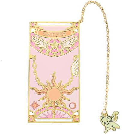 WDLYAN Anime Card Captor Sakura Lesezeichen, Cartoon Dienstmädchen, Manga, Lesen, Geschenk, Geburtstag (Stil 5, Edelstahl, 1 Stück)
