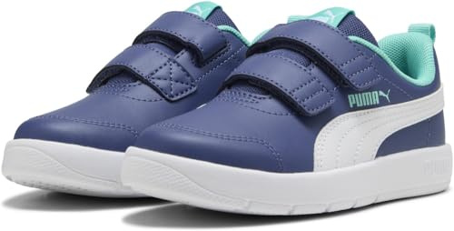Puma Unisex Kinder Courtflex V3 V Ps Sneaker, Blauer Kristall Puma Weiß Aquatic, 35 EU