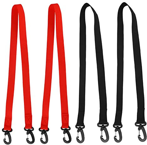 Happyyami 4pièces Porte-Ski Élastique avec Sangle De Transport pour Bottes De Ski Et Snowboard Accessoire Pratique Et Léger Design Ergonomique pour Transport Facile