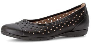 Gabor Damen Klassische Ballerinas, Frauen Flats,Sommerschuhe,Slipper,Ballerina-Schuhe,Ballett-Schuhe,Ballet-Flats,flach,schwarz,38.5 EU / 5.5 UK