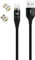 W Wonder Full Power - Cable tressé Magnétique 3 en 1 USB-A vers USB-C/Lightning/Micro-USB - 1m - Noir - Charge et synchronise