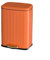 Stainless Steel Recycling Bin Set 6L/12L Large Capacity Pedal Waste Bin for Kitchen Living Room Double Layer Trash Can with Orange Lid Household Garbage Can for Paper and Plastic Recycling