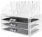 STOBOK Platzsparender Make-up-behälter Aus Acryl Mehrschichtige Schubladenbox Kosmetik-Organizer Schreibtisch-aufbewahrung Langlebiges Design