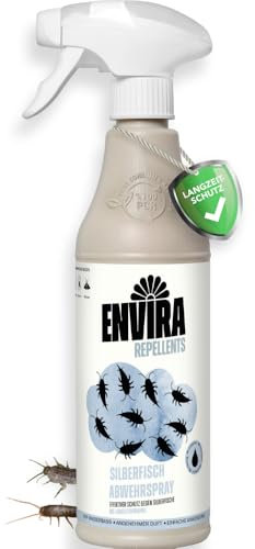 Envira Silberfisch Spray 500 ml - Spray mit langzeitiger Fernhaltewirkung gegen Silberfische & Papierfische - Mittel gegen Silberfische in der Wohnung - Effektiv Silberfischchen loswerden (PT19)