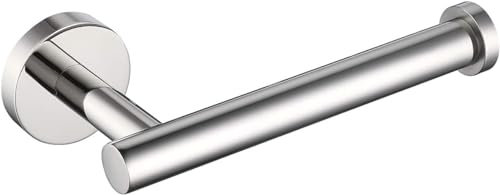 Chrome Toilet Roll Holder Stainless Steel Toilet Paper Holder Tissue Dispenser for Bathroom and Kitchen Contemporary Style Loo Roll Holder Wall Mounted Polished Steel, A2175S12