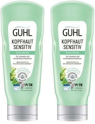 Guhl Kopfhaut Sensitiv Milde Spülung - Inhalt: 200 ml - Haartyp: sensible Kopfhaut, normal (Packung mit 2)