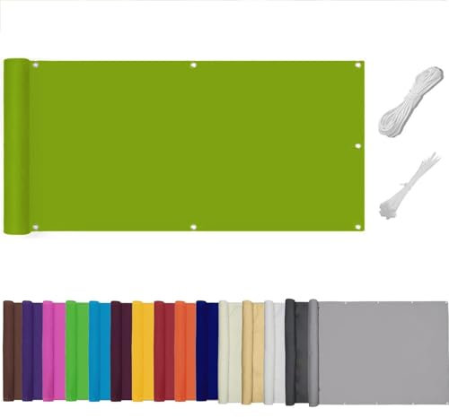 QSZTJJ Brise Vue Balcon Cache Vue Exterieur Jardin,Protection UV,Coupe-Vent Et Imperméable,pour Terrasse Jardin Balcon Patio,avec Attaches De Câble (0.5x10m,Green)